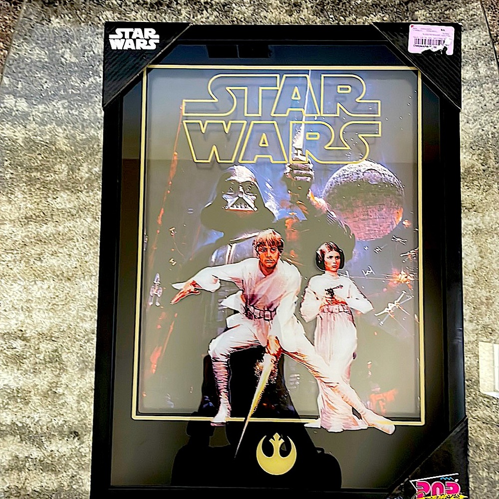 Classic Star Wars 15 in x 20 in Framed Picture